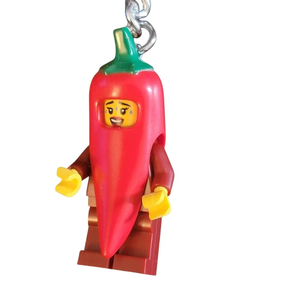 LEGO Chili Pepper Girl Keychain Unisex OS Red New 854234 Minifigure Accessory